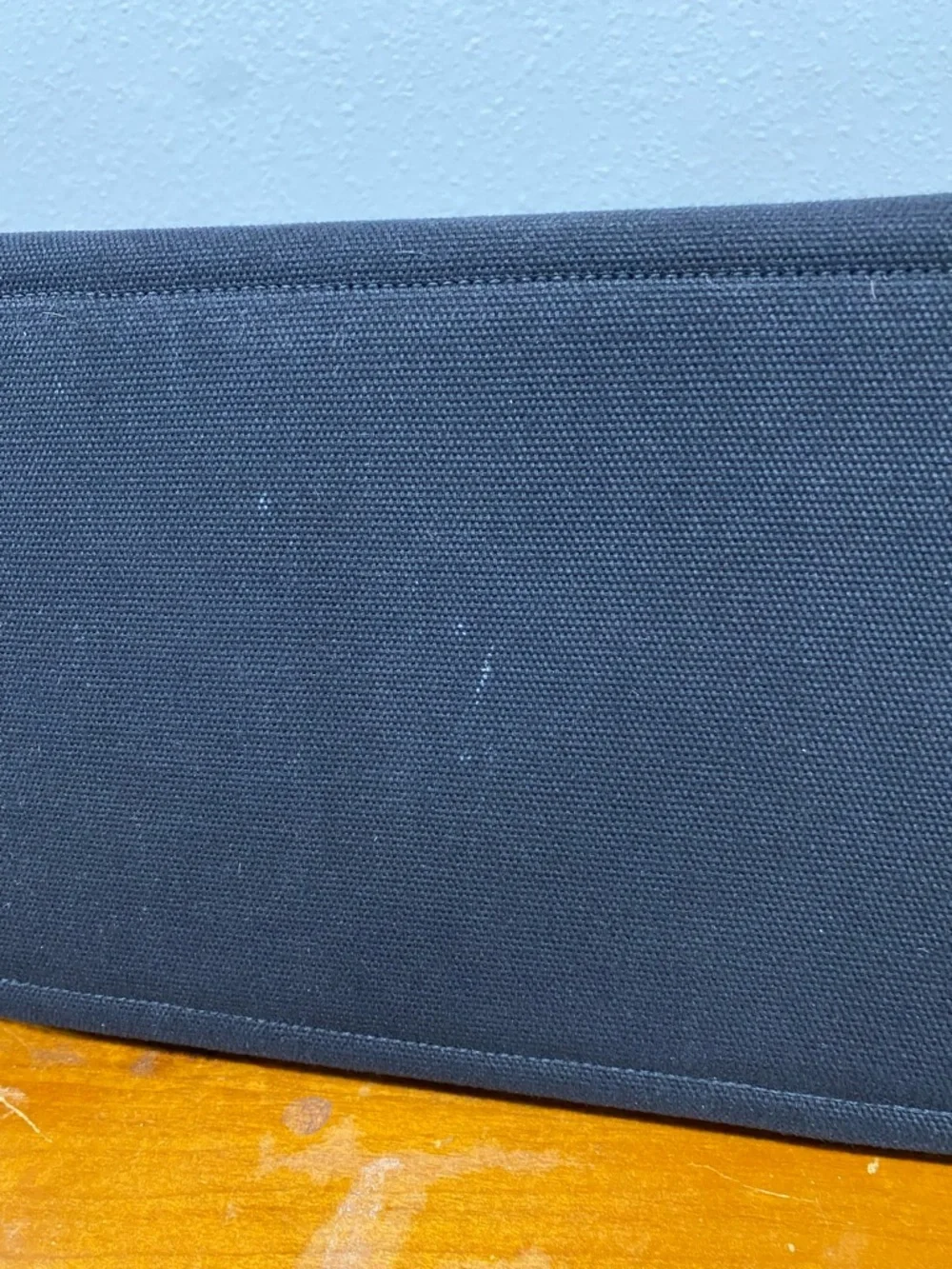 Black Leather-Trim Canvas Tote Bag with Silver Hardware - Picture 7 of 9